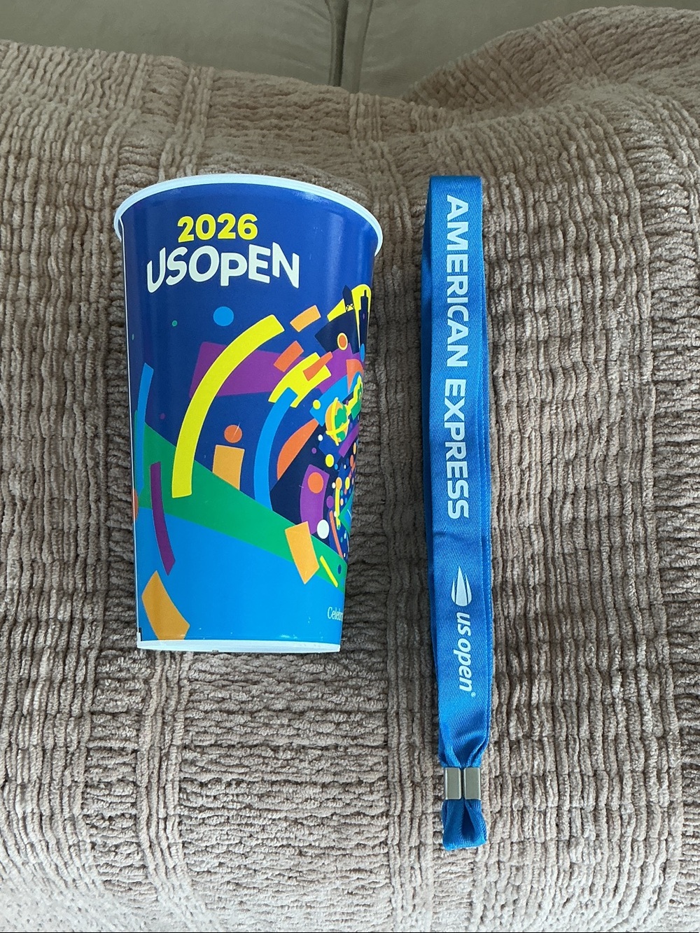 US Open 2026 Blue Event Cup & Lanyard Set